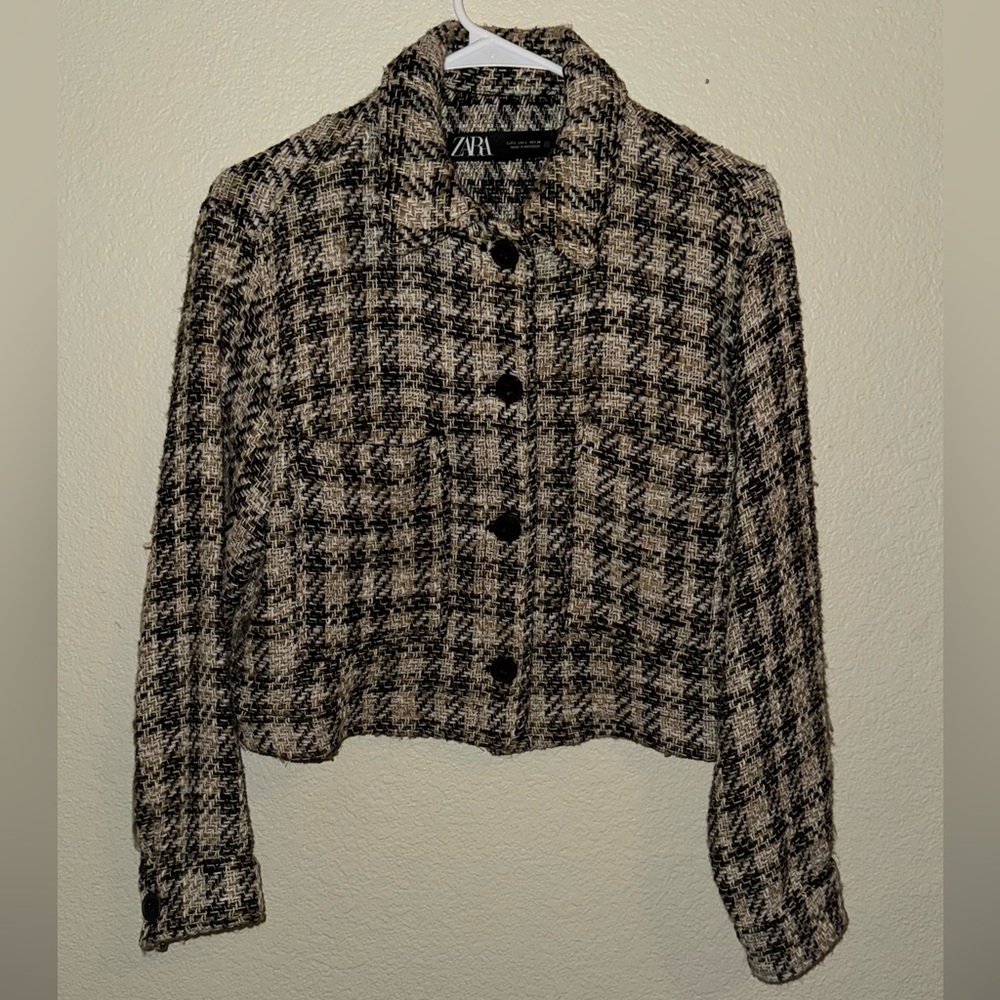 Zara Woven Button down Jacket